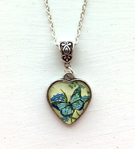 Butterfly photo pendant