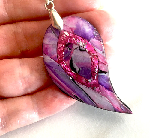 Sparkly Pink and Purple Pendant