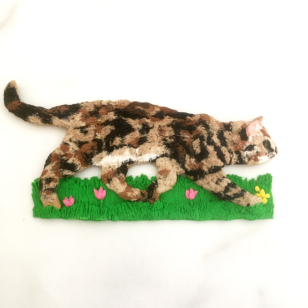 Tabby Cat 3D Wall Sculpture