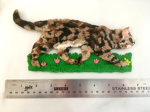 Tabby Cat 3D Wall Sculpture