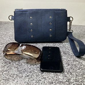 Handcrafted Navy Blue Clutch Bag
