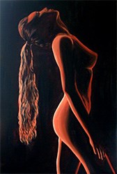 Oil Painting Woman Warm Light