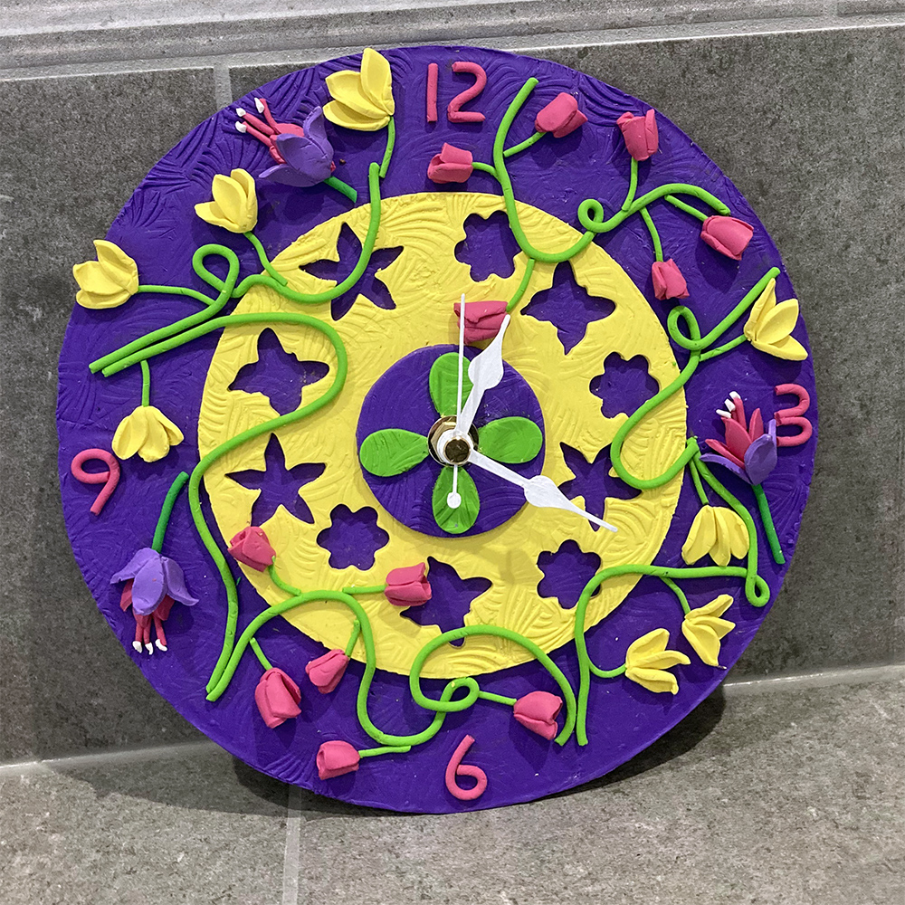 Summer Garden Flower Wall Clock