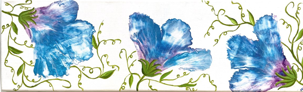 Morning Glory with Three Flowers
